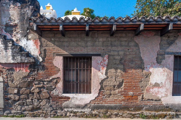 Fachada de casa en Antigua Guatemala