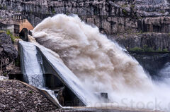 Desfogue del Embalse de la Central Hidroeléctrica Chixoy