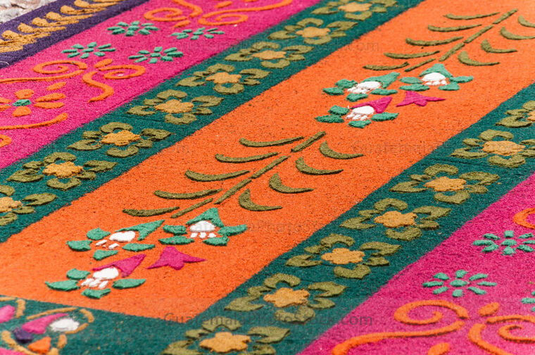 Detalle de la alfombra Antigua Guatemala
