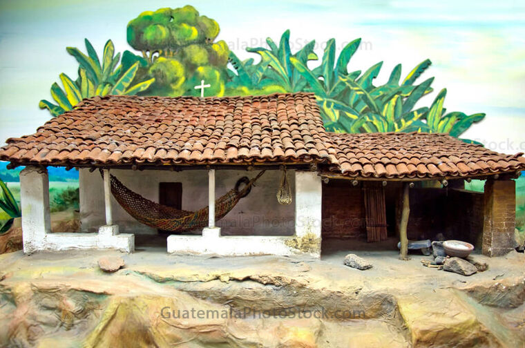 Maqueta de vivienda rural en Guatemala