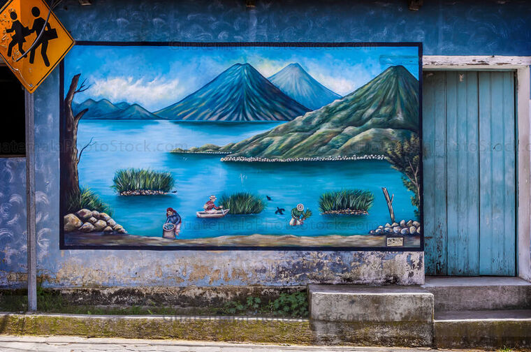 Mural en San Juan La Laguna, Atitlán, Sololá