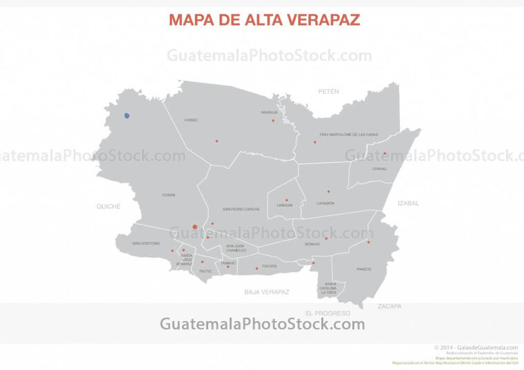 Mapa de Alta Verapaz