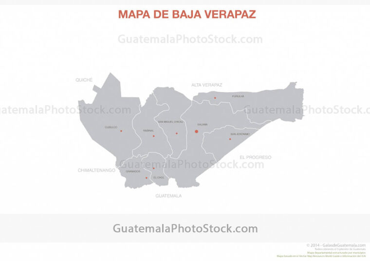 Mapa de Baja Verapaz