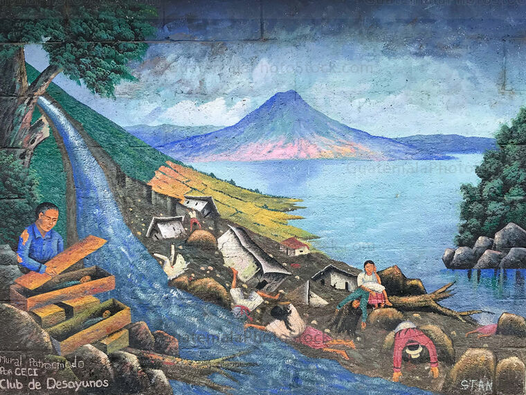 Mural en San Juan La Laguna