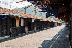 Puesto cerrados en el mercado de Antigua Guatemala
