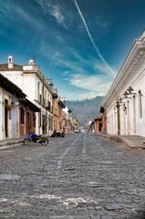 Calle de salida de la Antigua Guatemala