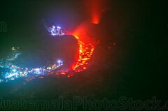 Lava en Volcán de Pacaya