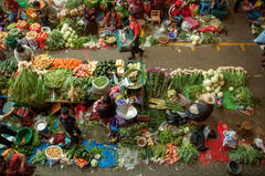 Mercado de verduras de Chichicastenango