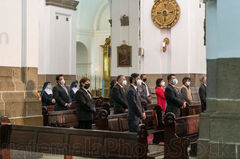 Participantes en la toma de posesión del arzobispo Gonzalo de Villa